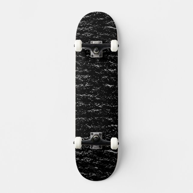 Skateboard Pierre noire et argent (Recto)