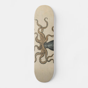 Skateboard Pieuvre Kraken Antique Faune Marine Côtière