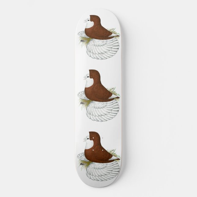 Skateboard Pigeon Trompette Rouge Baldhead (Recto)