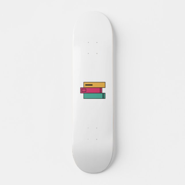 Skateboard pile de livres (Devant)