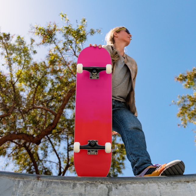 Skateboard Pink and Orange Gradient  (Extérieur 1)