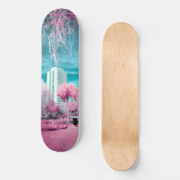 Skateboard Pink Palm Tree