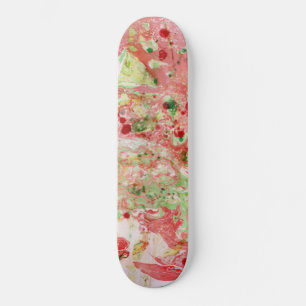 Skateboard Pink Red Purple Yellow Green Modern Abstract