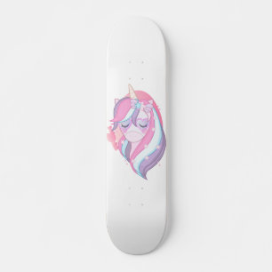 Skateboard Pink violet magique Unicorn Imaginaire