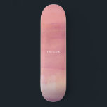 Skateboard Pink Watercolor Ombre Nom<br><div class="desc">Pink Watercolor Ombre Nom skateboard est doté d'effet rose,  lavande,  violet,  bleu et corail aquarelle,  plus votre nom.</div>