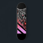 Skateboard Pink Wolf Head<br><div class="desc">Cette conception peut être personnalisée en choisissant l'option personnaliser pour ajouter du texte ou apporter d'autres modifications. Si ce produit a la possibilité de transférer la conception à un autre article, s'il vous plaît assurez-vous d'ajuster la conception pour s'adapter si nécessaire. Contactez-moi à colorflowcreations@gmail.com si vous souhaitez avoir cette conception...</div>