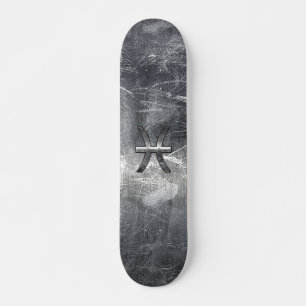 Skateboard Pisces Zodiac Se connecter en grunge style acier