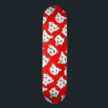 Skateboard "Pittie Pittie S'Il Vous Plaît !" Motif de dessin<br><div class="desc">Depuis que j'ai adopté mon pit bull dog,  Nami,  je suis devenu un défenseur des pit bulls. Ils sont si loyaux et aimants. J'ai dessiné différents types de clochettes avec différentes expressions faciales à l'aide d'un stylo à brosse et d'un stylo à encre.</div>