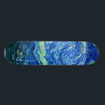 Skateboard Pix-Dezines van gogh nuit étoilée<br><div class="desc">Le célèbre tableau de Van Gogh,  "La Nuit étoilée". Peint pendant son séjour à l'asile de Saint Rémy dans les années 1880,  van Gogh dépeignait les collines ondulantes et les cyprès qu'il voyait depuis sa fenêtre.  Numériquement amélioré par PixDezines.Copyright © 2008-2016 PixDezines.com™ et PixDezines™ sur zazzle.com. Tous droits réservés.</div>