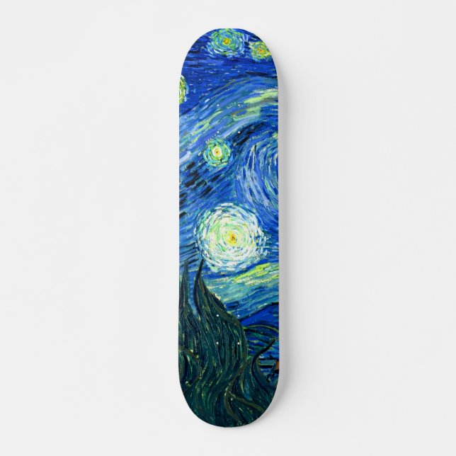 Skateboard Pix-Dezines van gogh nuit étoilée (Devant)