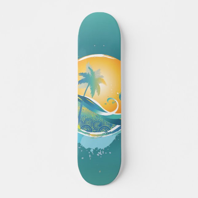 Skateboard PixDezines Grunge Aloha  (Devant)