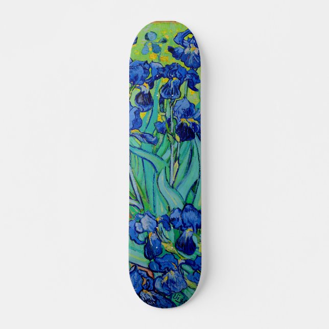 Skateboard PixDezines van gogh irises violettes (Devant)
