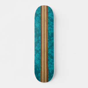 Skateboard Plage de coucher de soleil Surf vintage Faux Bois