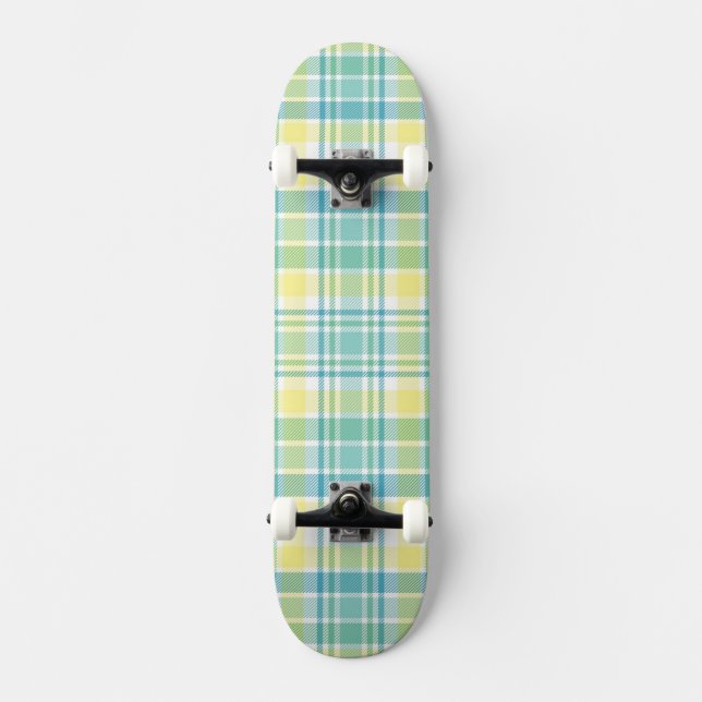 Skateboard Plaid en pastel (Recto)