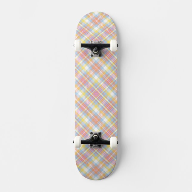 Skateboard Plaid en pastel de rayure (Recto)