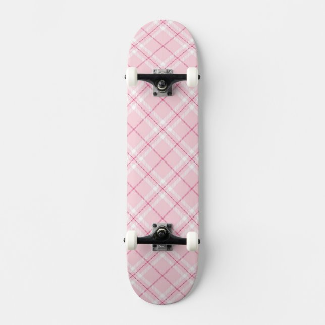 Skateboard Plaid rose-clair (Recto)