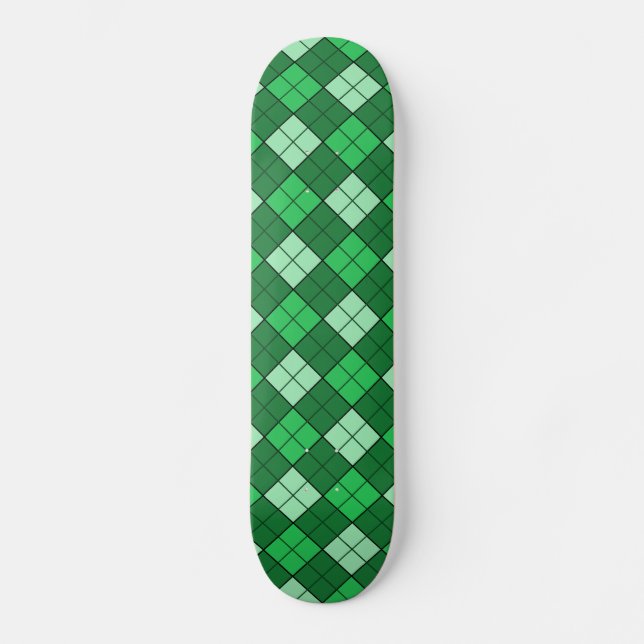 Skateboard Plaid vert (Recto)