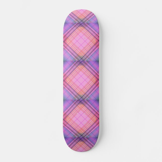 Skateboard Plaid violet (Recto)