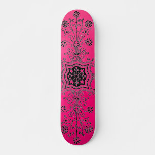 Skateboard Plan Foral Rose Patinage