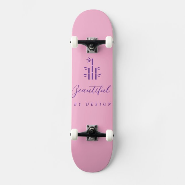 Skateboard Planche à roulettes 7 7/8" (Rose) (Recto)