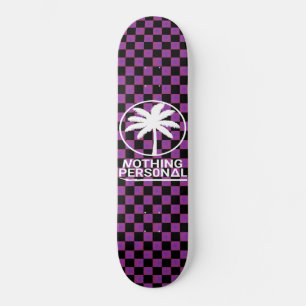 Skateboard Planche à roulettes à carreaux avec dégradé noir e