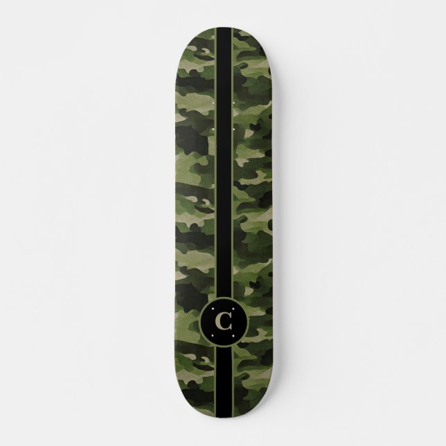 Skateboard Planche à roulettes à design camouflage unique pou (Devant)