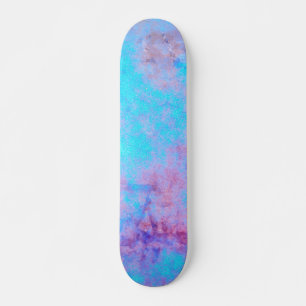 Skateboard Planche à roulettes à motif abstrait bleu rose vio