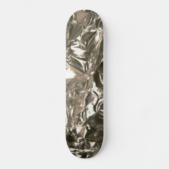Skateboard Planche à roulettes à motif de feuille d'argent (Recto)