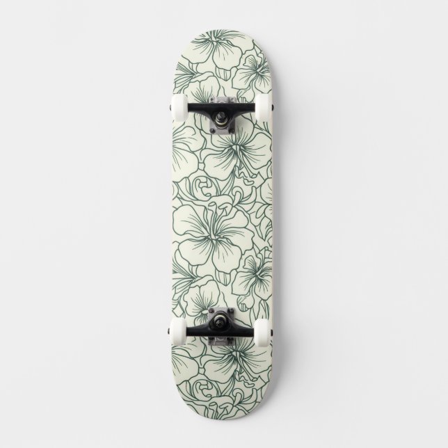 Skateboard Planche à roulettes à motif floral (Recto)