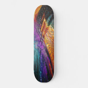 Skateboard Planche à roulettes abstraite colorée