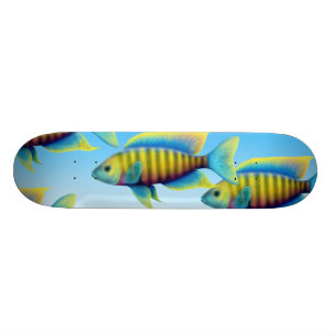 Skateboard Planche à roulettes africaine de poissons de
