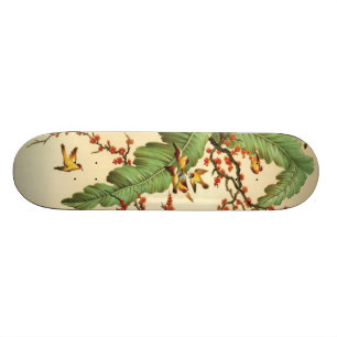 Skateboard Planche à roulettes asiatique d'illustration d'art