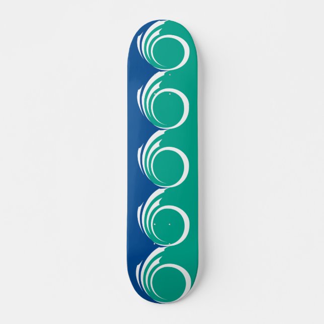 Skateboard Planche à roulettes avec drapeau d'Ottawa, Canada (Devant)