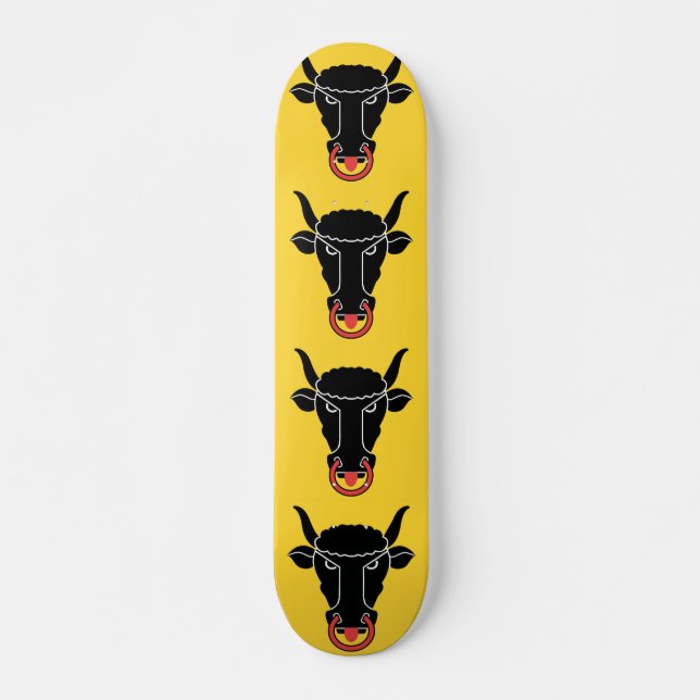 Skateboard Planche à roulettes avec le drapeau d'Uri, Suisse (Devant)