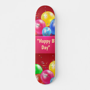 Skateboard Planche à roulettes ballon "Joyeux Anniversaire"