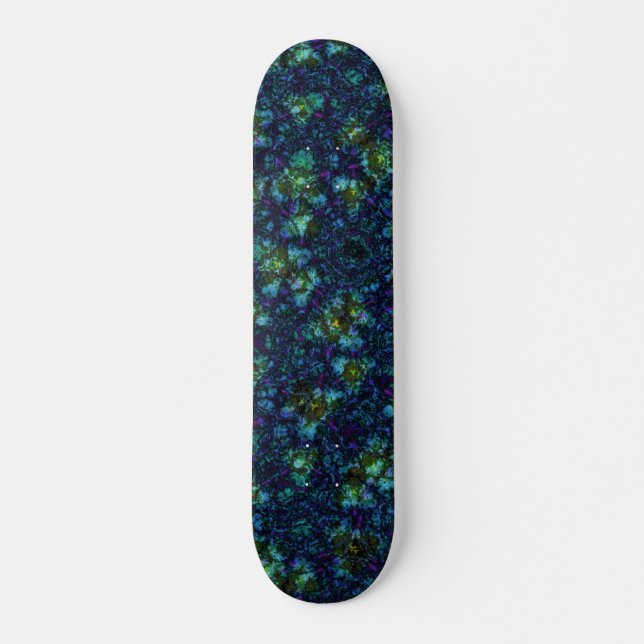 Skateboard Planche à roulettes bleue colorée (Devant)