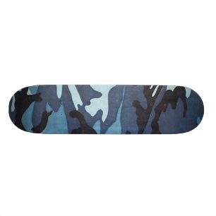 Skateboard Planche à roulettes bleue de Camo pro