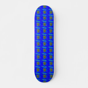 Skateboard planche à roulettes bleue de tranquilité