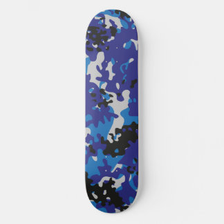 Skateboard Planche à roulettes Camo Bleu Blanc Noir