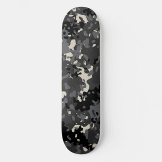 Skateboard Planche à roulettes Camo noire blanche grise