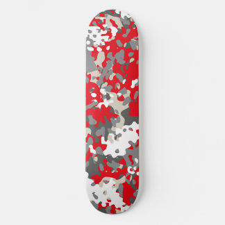 Skateboard Planche à roulettes Camo Rouge Noir Gris Blanc