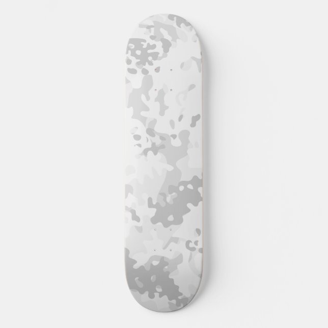 Skateboard Planche à roulettes Camouflage Blanc Gris (Recto)