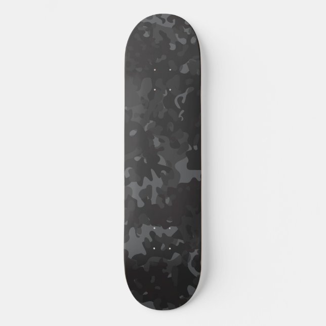 Skateboard Planche à roulettes Camouflage Noir Gris (Recto)