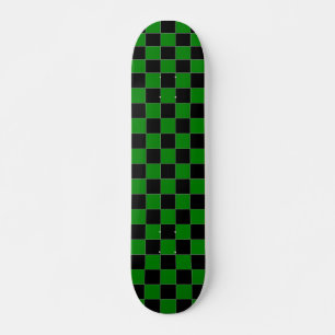 Skateboard Planche à roulettes Checkered noire et verte
