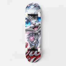 Planche à roulettes CHROME KITTEN, avec Trucks et