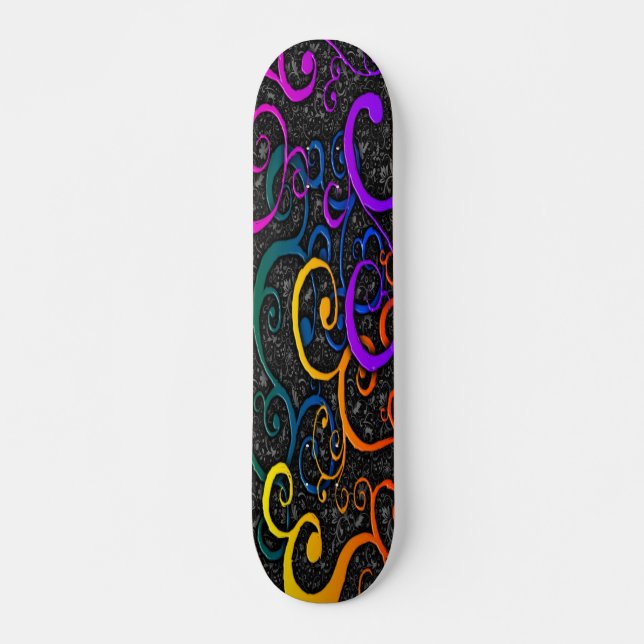 Skateboard Planche à roulettes colorée Motif (Devant)