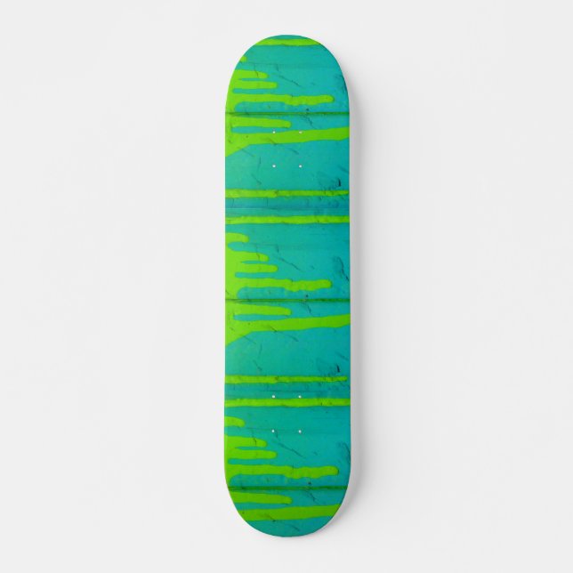 Skateboard Planche à roulettes colorée turquoise (Devant)