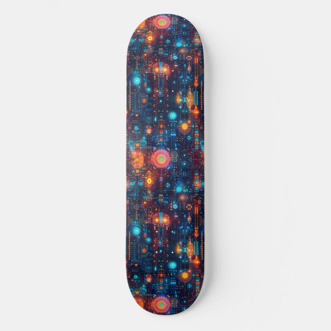 Skateboard Planche à roulettes conçue par un anime cyberpunk  (Recto)