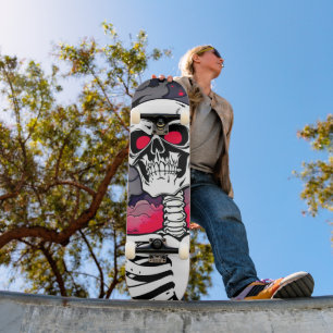 Skateboard Planche à roulettes crâne squelette Street Art