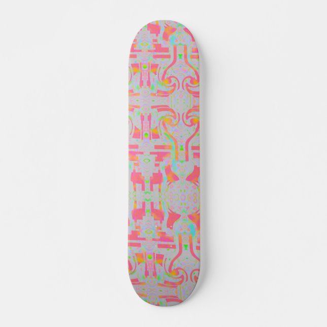 Skateboard Planche à roulettes dans le ZIZZAGO rose (Devant)